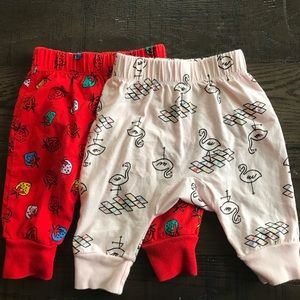 Hanna Andersson 2 pair leggings size 6-12